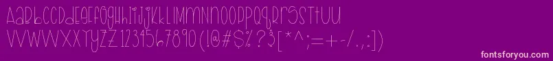 AprilShowers Regular Sample-Schriftart – Rosa Schriften auf violettem Hintergrund