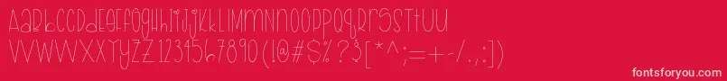 AprilShowers Regular Sample-Schriftart – Rosa Schriften auf rotem Hintergrund