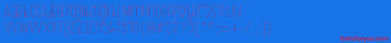 AprilShowers Regular Sample Font – Red Fonts on Blue Background