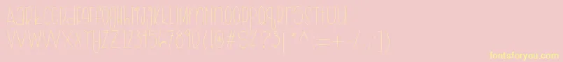 AprilShowers Regular Sample-Schriftart – Gelbe Schriften auf rosa Hintergrund