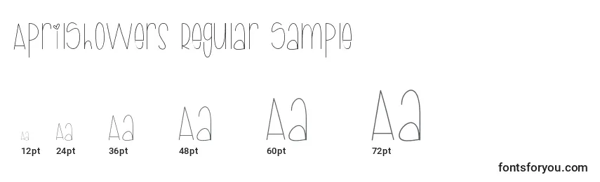 AprilShowers Regular Sample Font Sizes