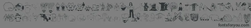 aqua teen hunger font fontvir us-fontti – mustat fontit harmaalla taustalla