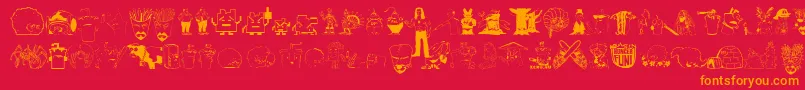 aqua teen hunger font fontvir us Font – Orange Fonts on Red Background