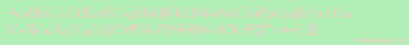 Aqua Font – Pink Fonts on Green Background