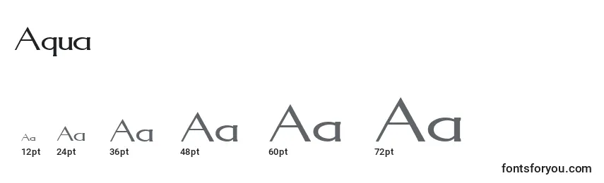 Größen der Schriftart Aqua (119818)