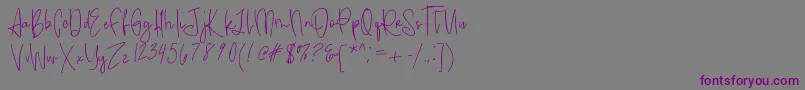 aquamarine demo Font – Purple Fonts on Gray Background