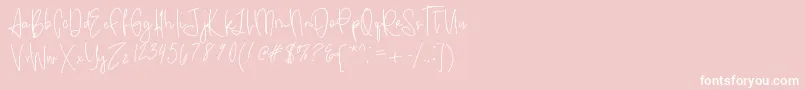 aquamarine demo Font – White Fonts on Pink Background