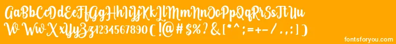 aquarium Font – White Fonts on Orange Background