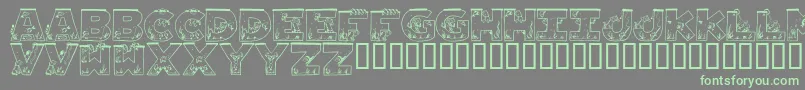 Шрифт AQUARIUM – зелёные шрифты на сером фоне