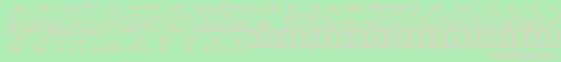 フォントAQUARIUM – 緑の背景にピンクのフォント