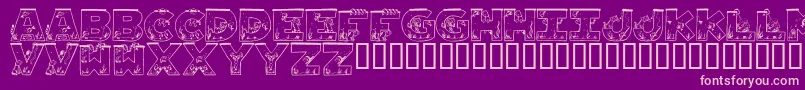 AQUARIUM Font – Pink Fonts on Purple Background