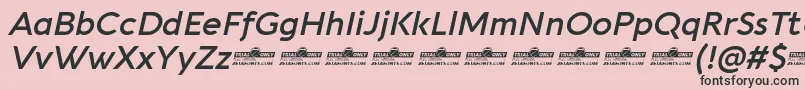 Aquawax Pro DemiBold Italic trial Font – Black Fonts on Pink Background