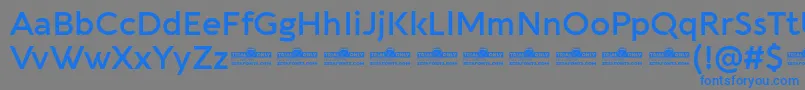 Aquawax Pro DemiBold trial Font – Blue Fonts on Gray Background