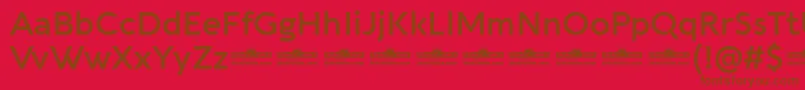 Lisätietoja Aquawax Pro DemiBold trial-fontista Aquawax Pro DemiBold trial-fontti – ruskeat fontit punaisella taustalla