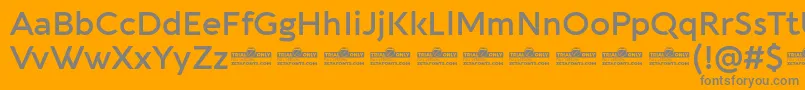 Czcionka Aquawax Pro DemiBold trial – szare czcionki na pomarańczowym tle