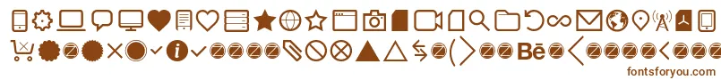 fuente Aquawax Pro Pictograms Regular – Fuentes Marrones Sobre Fondo Blanco