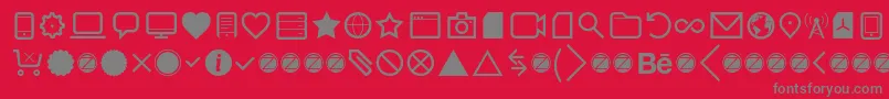 fuente Aquawax Pro Pictograms Regular – Fuentes Grises Sobre Fondo Rojo