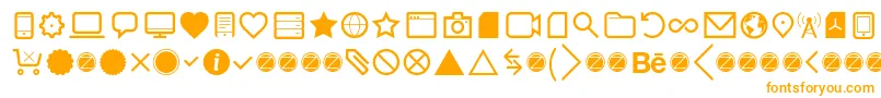 Aquawax Pro Pictograms Regular-fontti – oranssit fontit