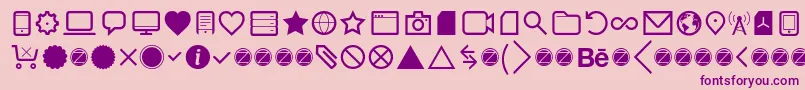 Police Aquawax Pro Pictograms Regular – polices violettes sur fond rose