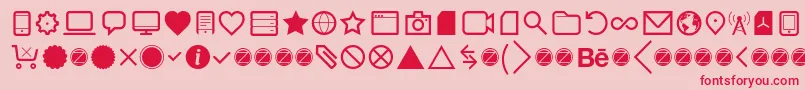 fuente Aquawax Pro Pictograms Regular – Fuentes Rojas Sobre Fondo Rosa