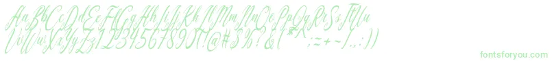 Aquilera Script-fontti – vihreät fontit