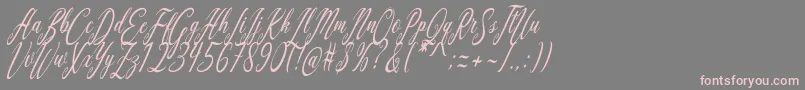 Aquilera Script-Schriftart – Rosa Schriften auf grauem Hintergrund