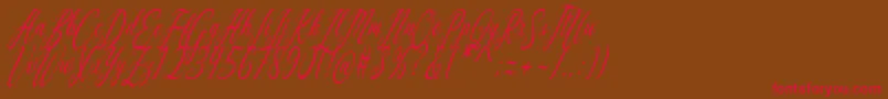 Aquilera Script Font – Red Fonts on Brown Background