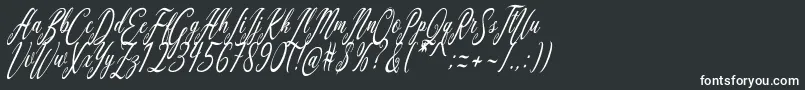 Aquilera Script-fontti – valkoiset fontit