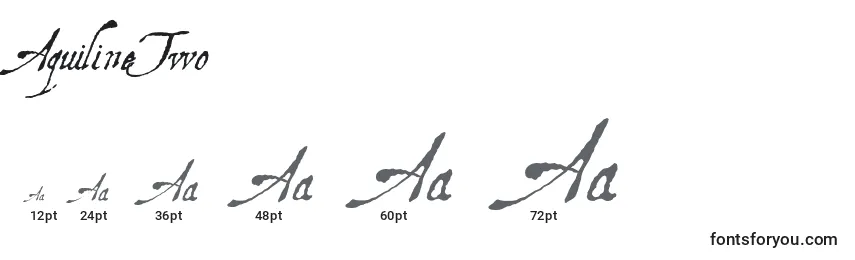 Größen der Schriftart AquilineTwo (119827)