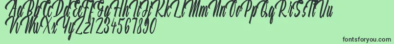 Aquilland Font – Black Fonts on Green Background