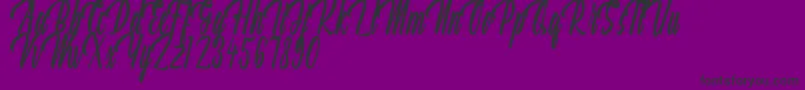 Aquilland-Schriftart – Schwarze Schriften auf violettem Hintergrund