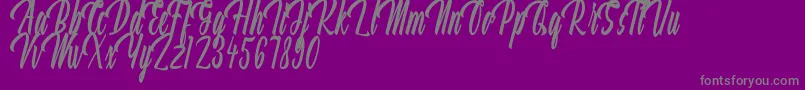 Aquilland Font – Gray Fonts on Purple Background