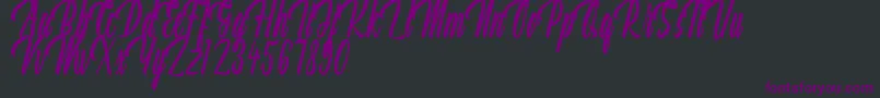 Aquilland Font – Purple Fonts on Black Background