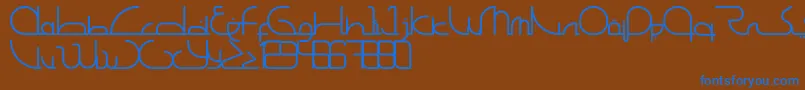 Arab Empang Reguler Font – Blue Fonts on Brown Background