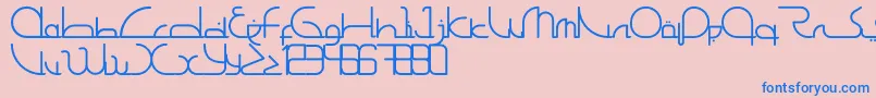 Arab Empang Reguler Font – Blue Fonts on Pink Background