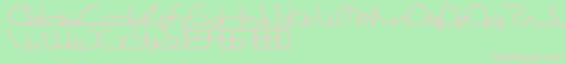 Arab Empang Reguler Font – Pink Fonts on Green Background