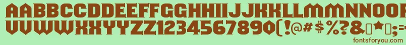 ShouldveknownRegular Font – Brown Fonts on Green Background