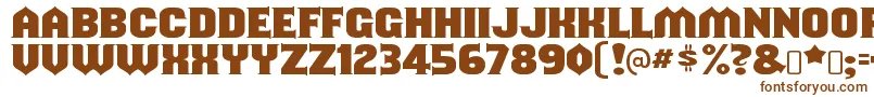 Шрифт ShouldveknownRegular – коричневые шрифты на белом фоне