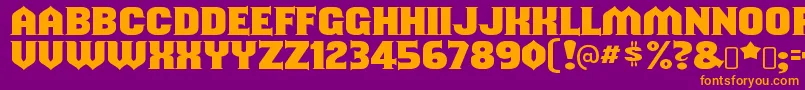 ShouldveknownRegular Font – Orange Fonts on Purple Background