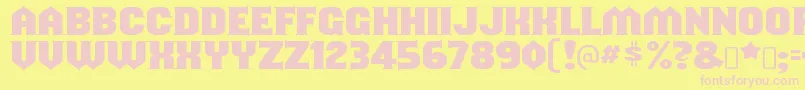 ShouldveknownRegular-fontti – vaaleanpunaiset fontit keltaisella taustalla