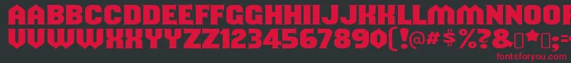 ShouldveknownRegular Font – Red Fonts on Black Background