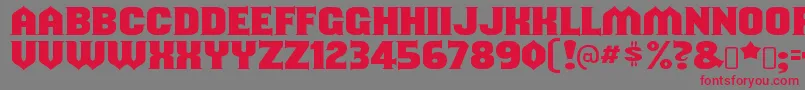ShouldveknownRegular-Schriftart – Rote Schriften auf grauem Hintergrund