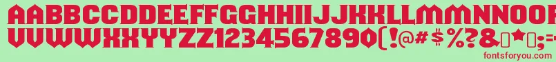 ShouldveknownRegular Font – Red Fonts on Green Background