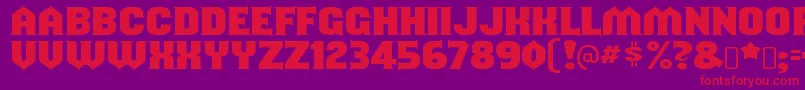 ShouldveknownRegular Font – Red Fonts on Purple Background