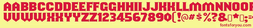 ShouldveknownRegular Font – Red Fonts on Yellow Background