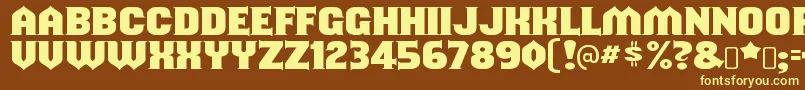 ShouldveknownRegular Font – Yellow Fonts on Brown Background