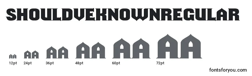ShouldveknownRegular Font Sizes