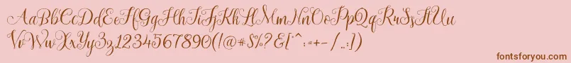 arabella Demo Font – Brown Fonts on Pink Background
