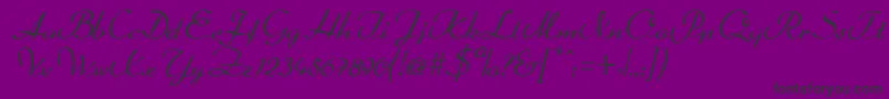 Arabella Font – Black Fonts on Purple Background