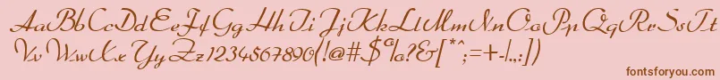 Arabella Font – Brown Fonts on Pink Background